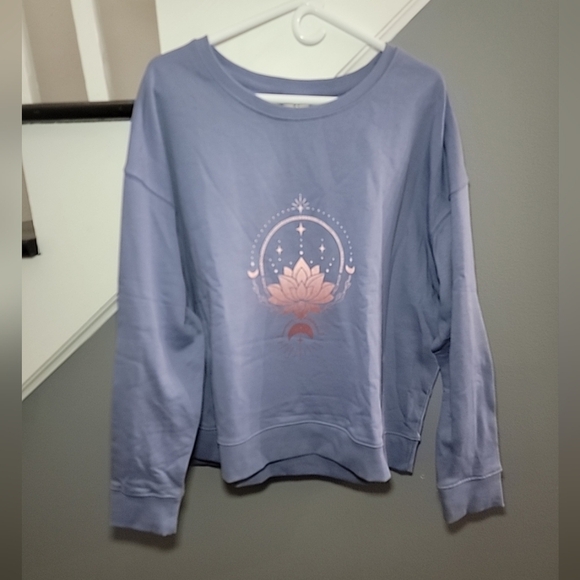 Pact Ombre Lotus Slouchy Sweatshirt Organic Cotton Crewneck 2X - Picture 1 of 5